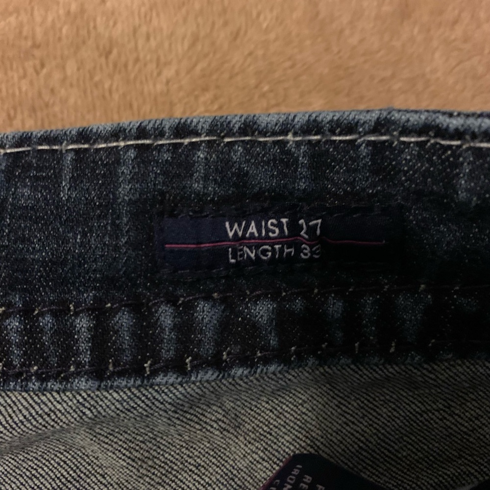 Vigoss Women's Dark Blue Boot Cut Jeans with Embellished Pockets - Picture 5 of 9